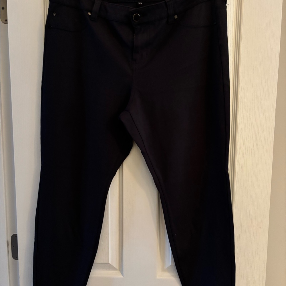 Navy Blue Slim Fit Pants by Liverpool